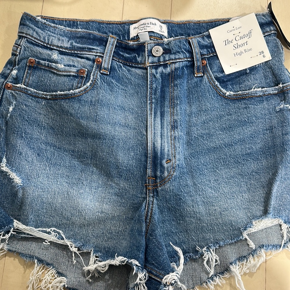 Abercrombie and Fitch Curve Love High Rise Cutoff Short